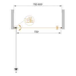 Душевая дверь Cezares ECO-O-B-1-80-C-Cr 